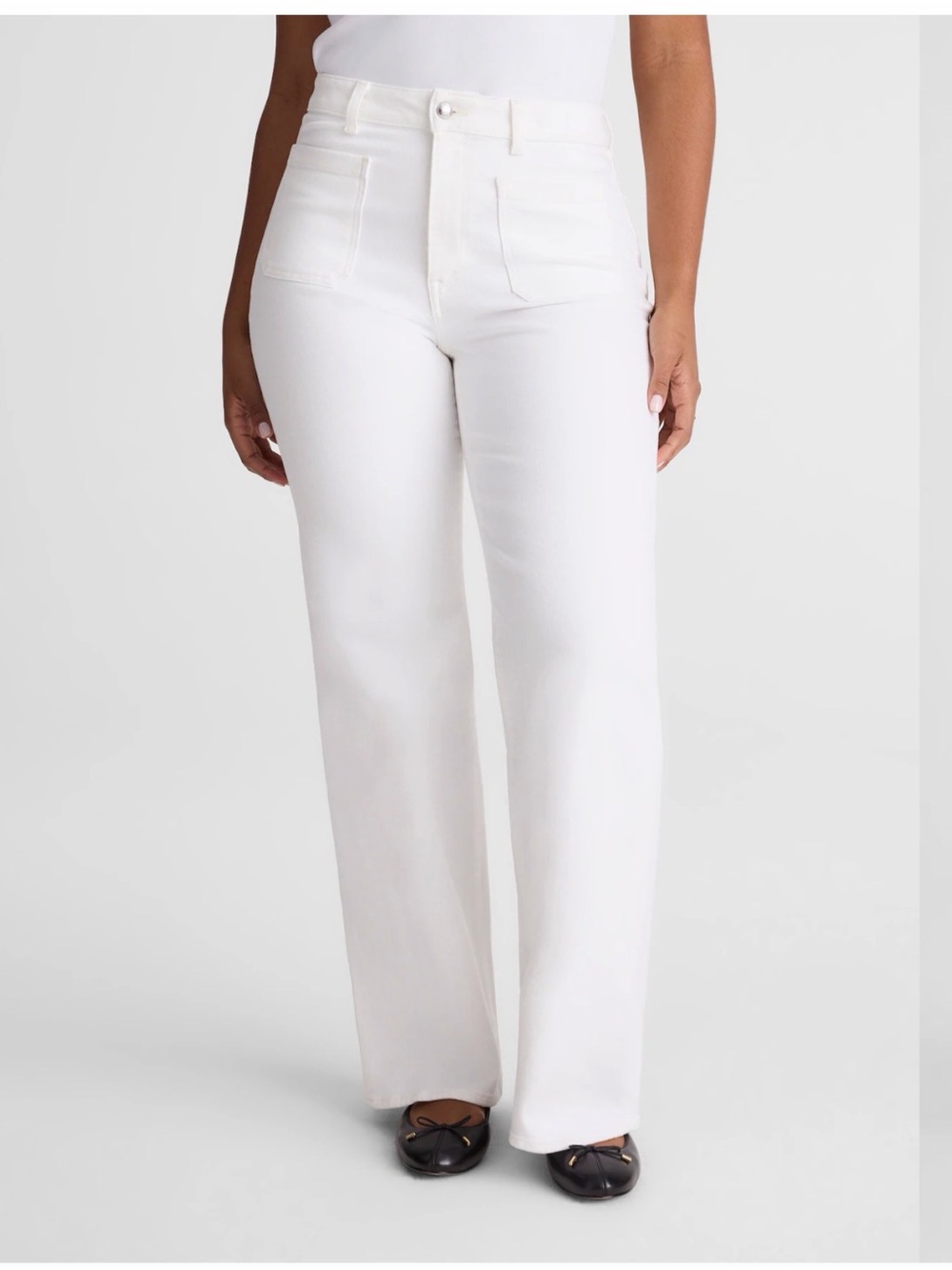 Madewell The Curvy Emmy Wide-Leg Jean in Super Stretch Denim